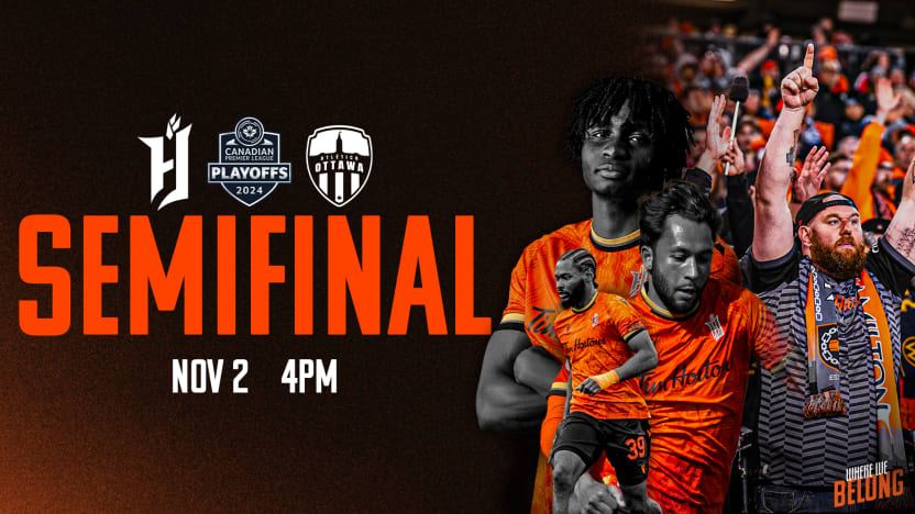 FORGE FC TO HOST CPL SEMI-FINAL AGAINST ATLÉTICO OTTAWA AT TIM HORTONS FIELD