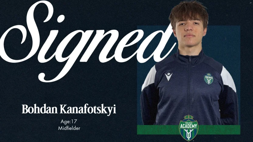 Bohdan Kanafotskyi joins York United FC Academy for 2025 season