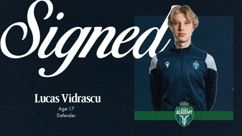 York United FC Academy adds Lucas Vidrascu ahead of the 2025 League1 Ontario season