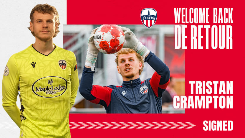Atlético Ottawa re-sign local goalkeeper Tristan Crampton