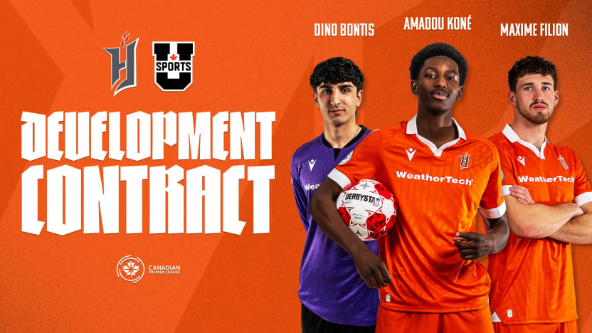 FORGE FC SIGN FILION, KONE AND BONTIS TO USPORTS DEVELOPMENT CONTRACTS