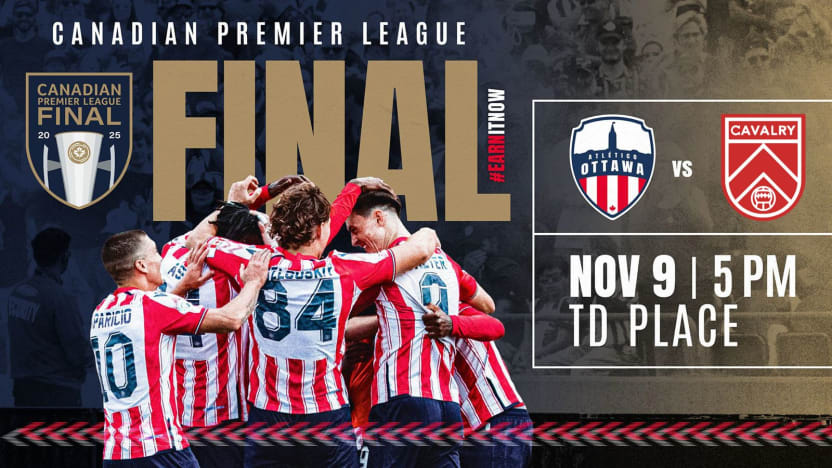 Atlético Ottawa will host the 2025 Canadian Premier League Final at TD Place