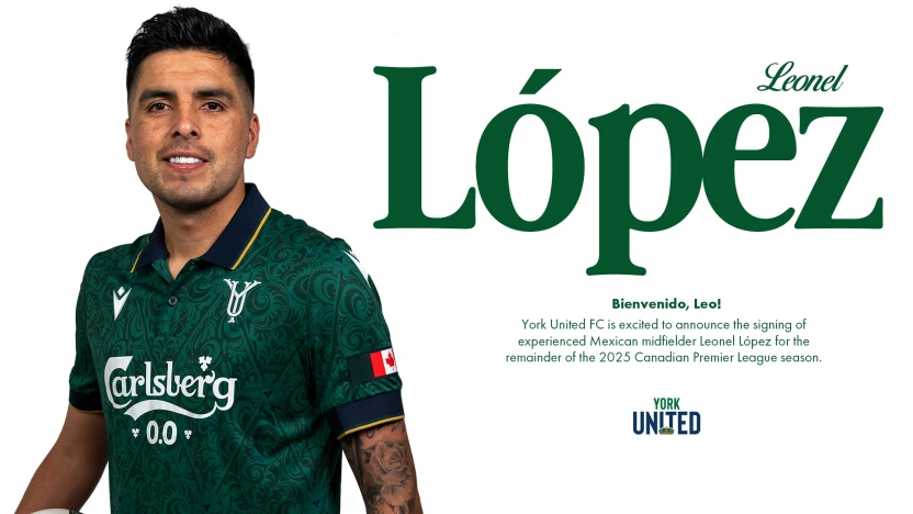 York United FC Sign Midfielder Leonel López