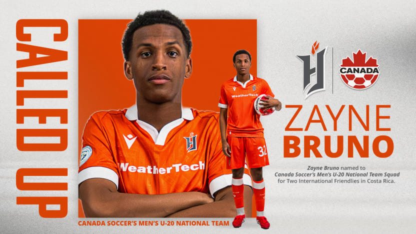 Forge FC’s Zayne Bruno Named to Canada Soccer Men’s U-20 Squad