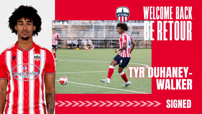 Local defender Duhaney-Walker signs new two-year deal with Atlético Ottawa