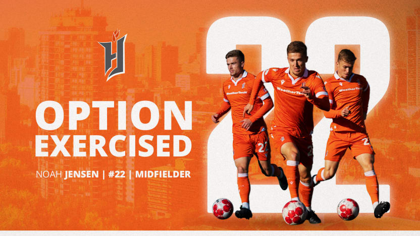 Forge FC Executes Option on Midfielder Noah Jensen