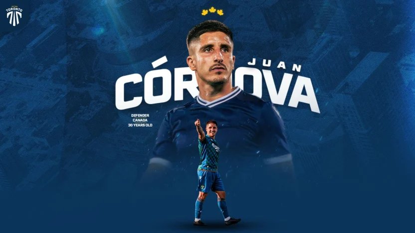 INTER TORONTO FOOTBALL CLUB WELCOMES BACK DEFENDER JUAN CÓRDOVA