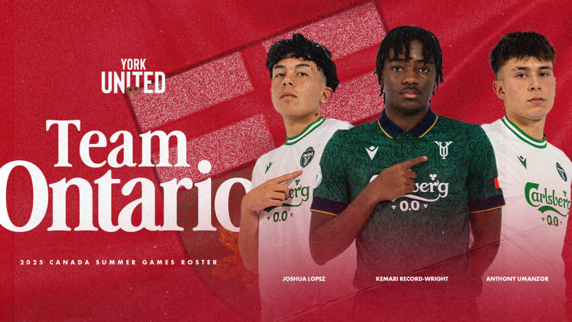 Three York United FC Academy Players Named to Team Ontario for 2025 Canada Summer Games