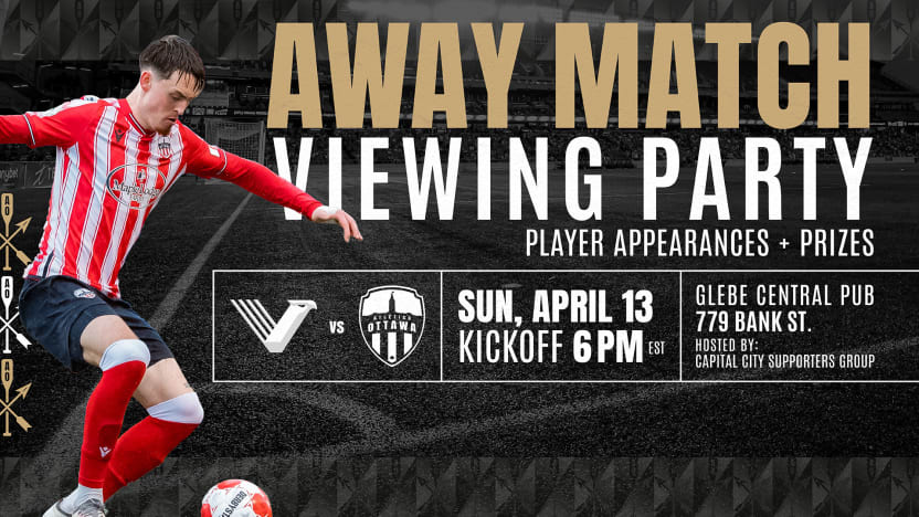 Away Match Viewing Party THIS Sunday at 6pm