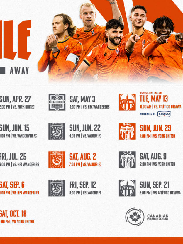 FORGE FC ANNOUNCE 2025 CPL SEASON SCHEDULE