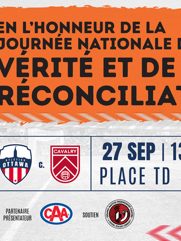 L'Atleti commémore la vérité et la réconciliation – 27 septembre contre le Cavalry FC 