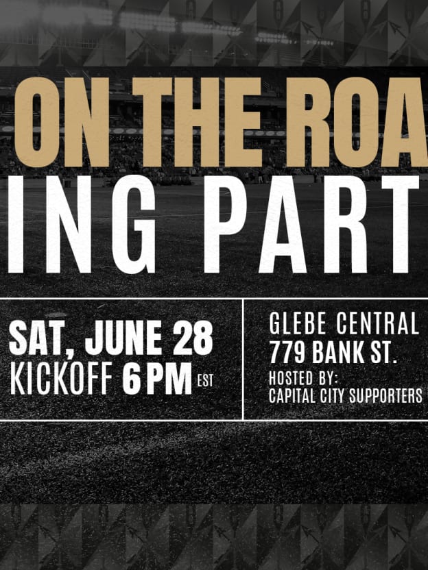 Away Match Viewing Party THIS Saturday at 6pm