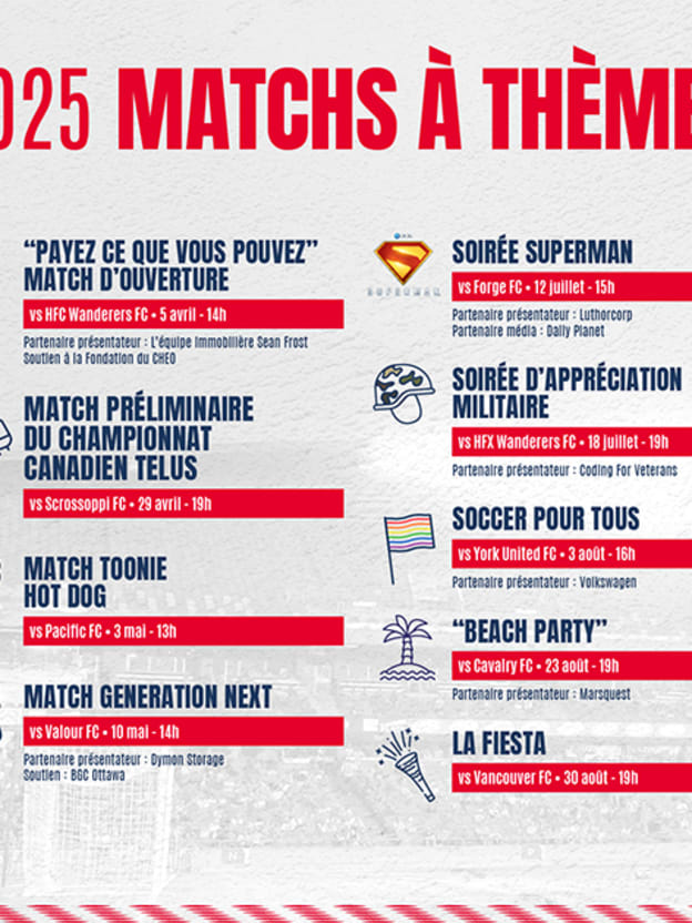 Les matchs à thème sont de retour pour 2025 !