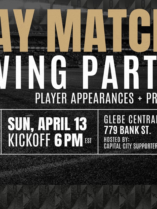 Away Match Viewing Party THIS Sunday at 6pm