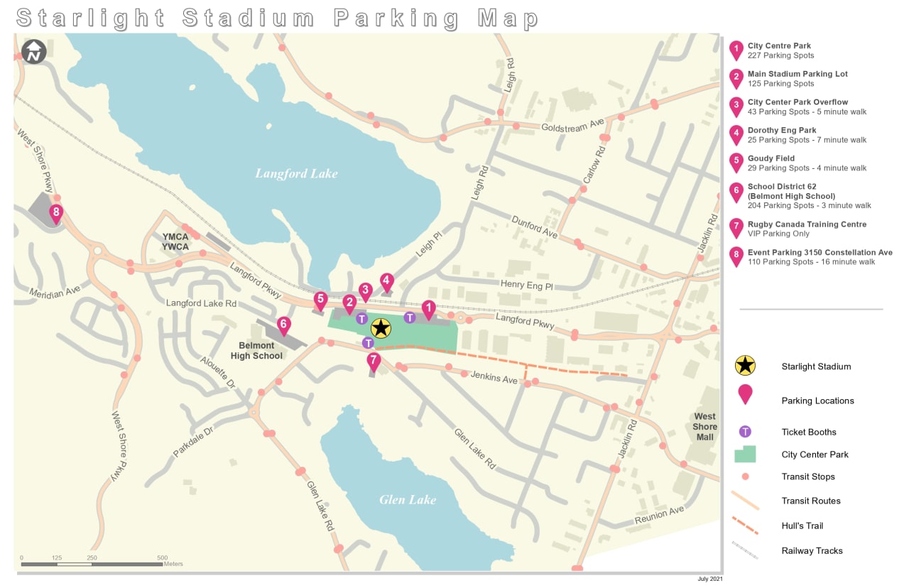 stadium parking map
