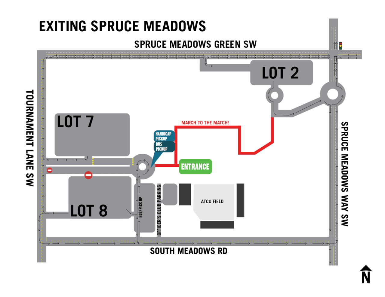 Exiting Spruce Meadows