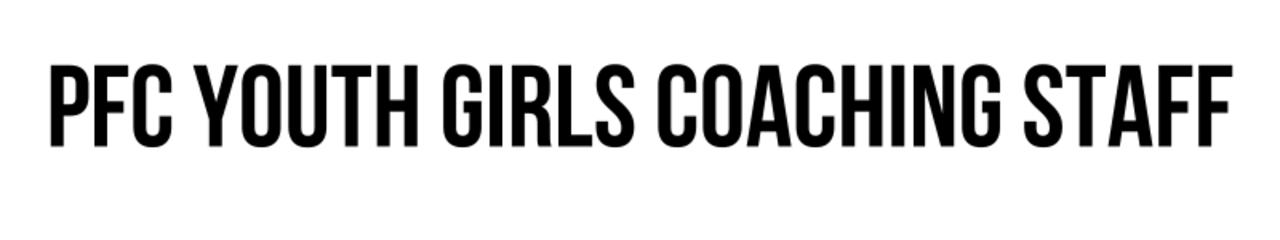 pfc youth girls coaching staff
