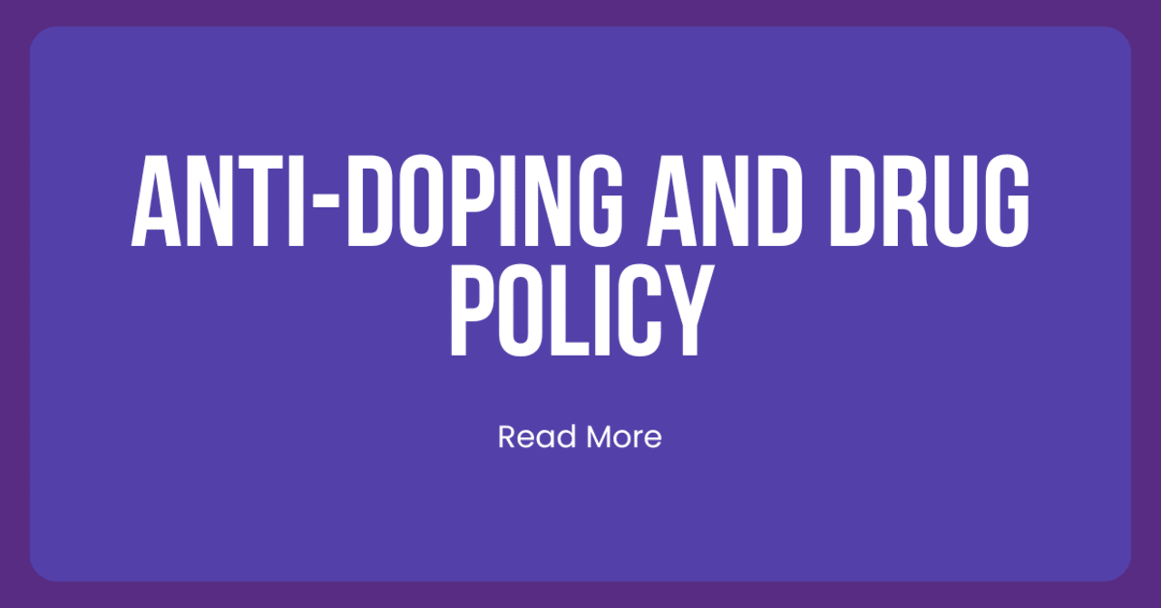 anti doping and drug policy