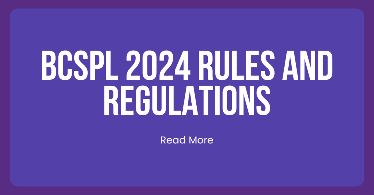 bcspl rules and regs