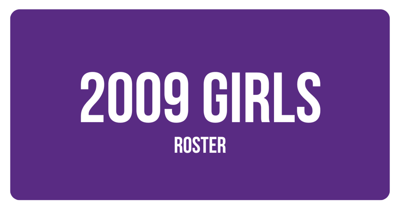 2009 girls roster