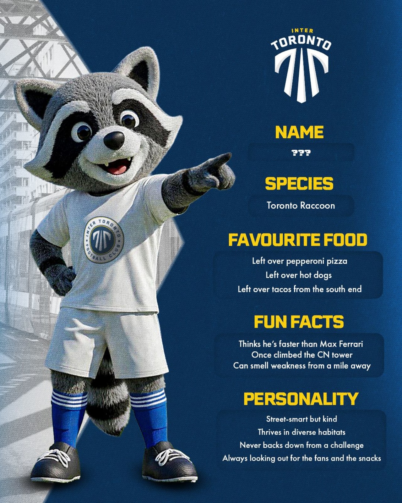 Raccoon Tickets Inter Toronto