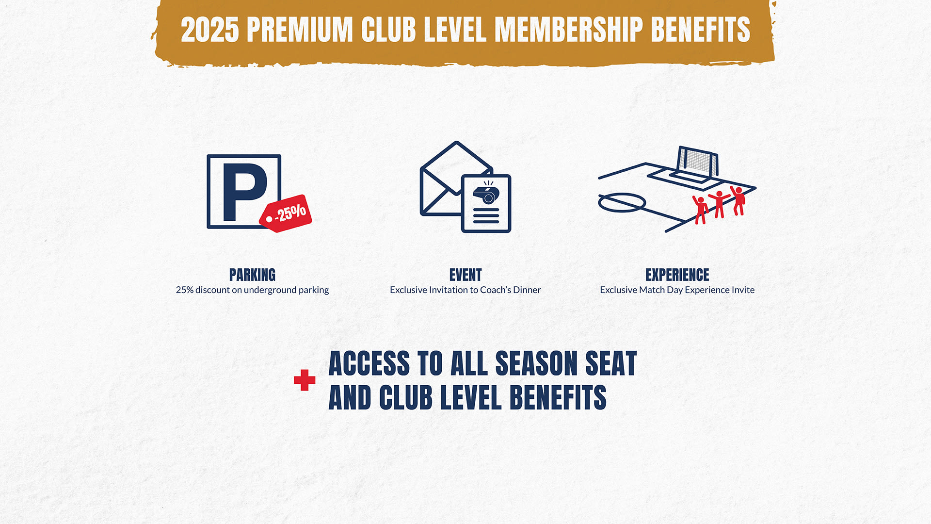 2025 Premium Club Level Membership Benefits