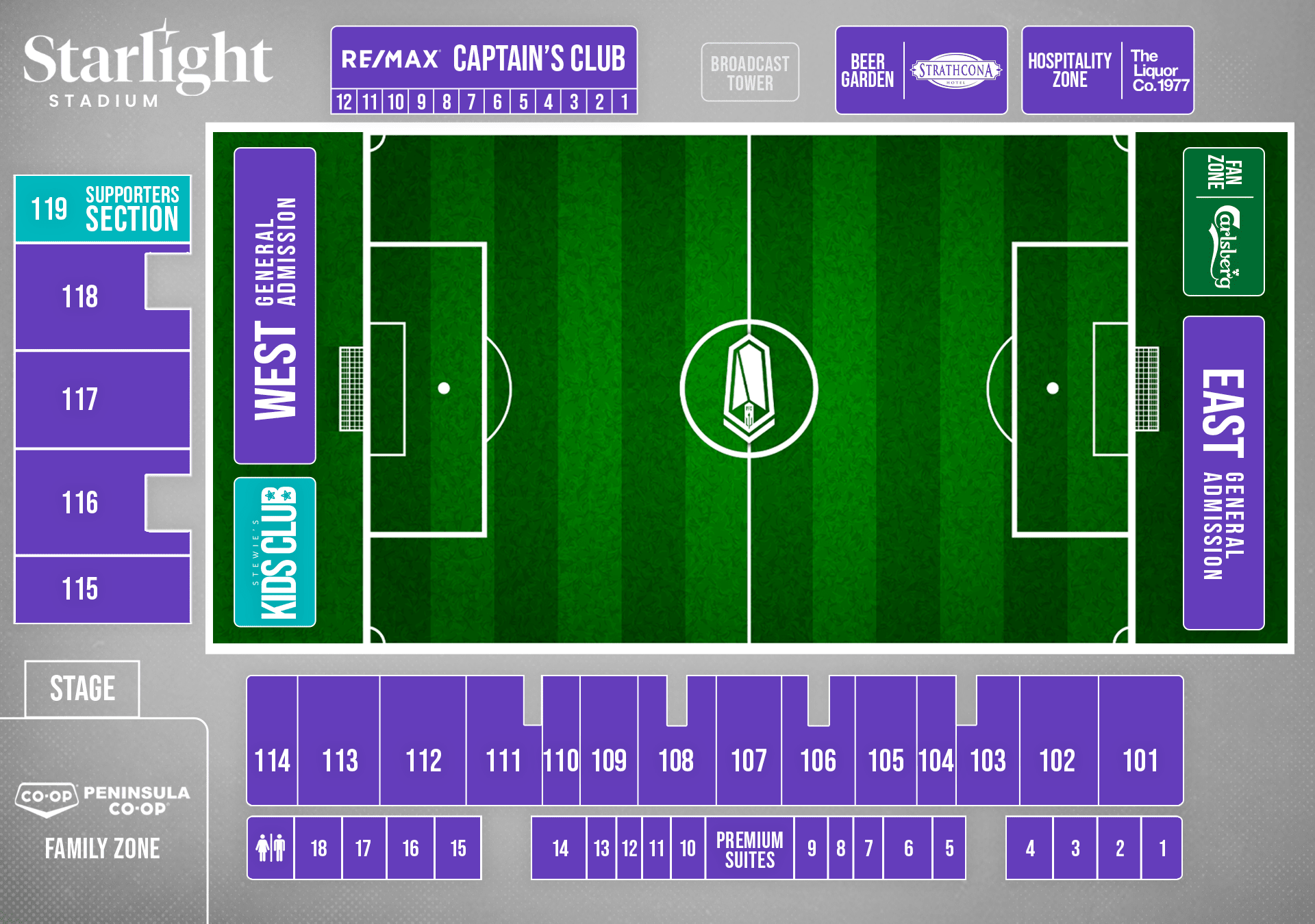 starlight stadium map