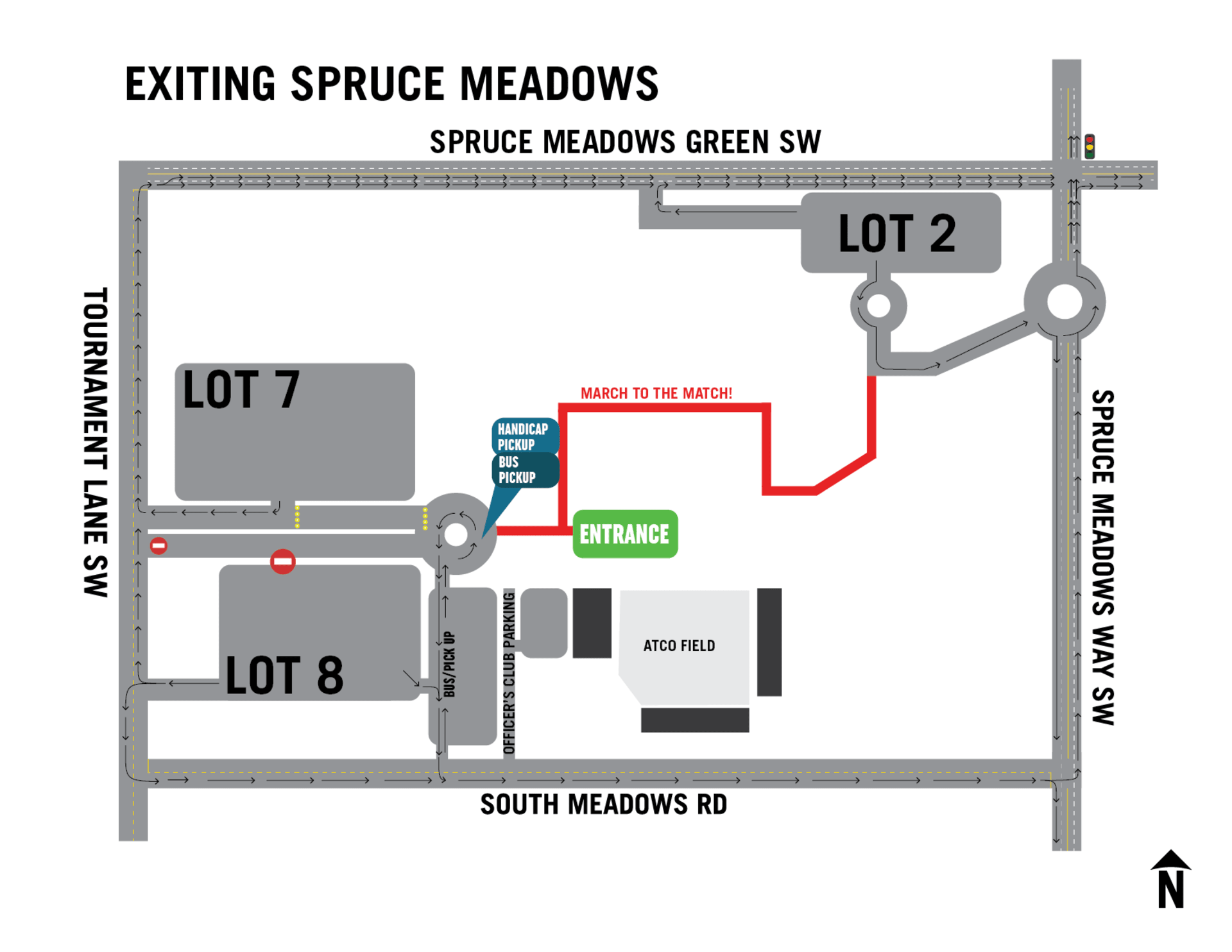 Exiting Spruce Meadows