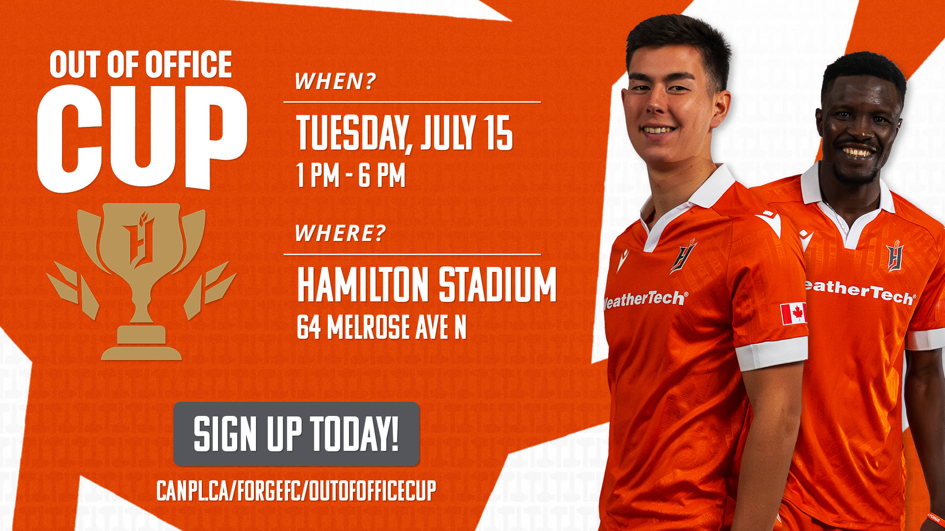 Out of Office Cup: Tuesday July 15 1PM - 6PM