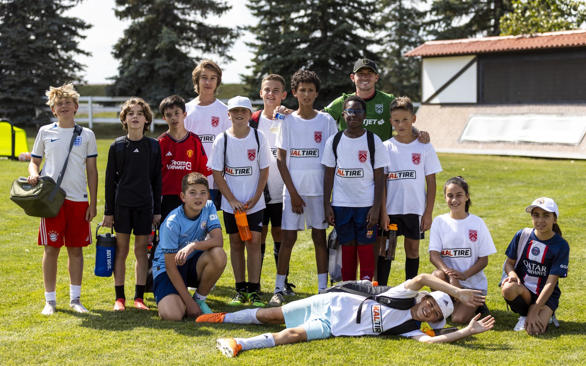 Fraser Aird with Camp Kids