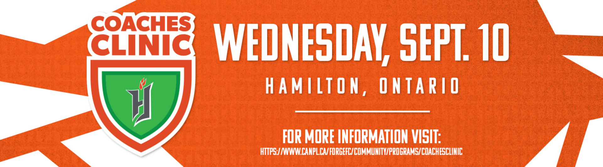 Coaches Clinic - Sunday, August 17 | Hamilton Stadium