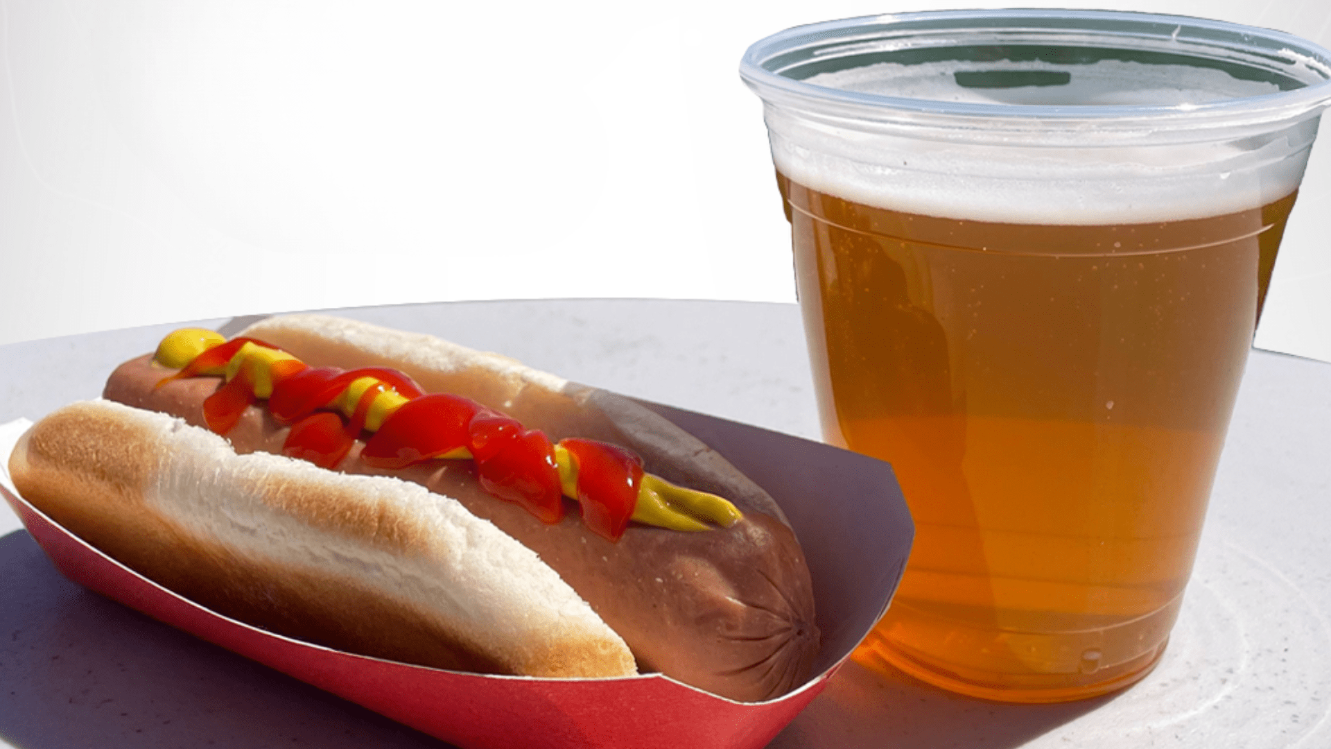 hot dog and beer combo