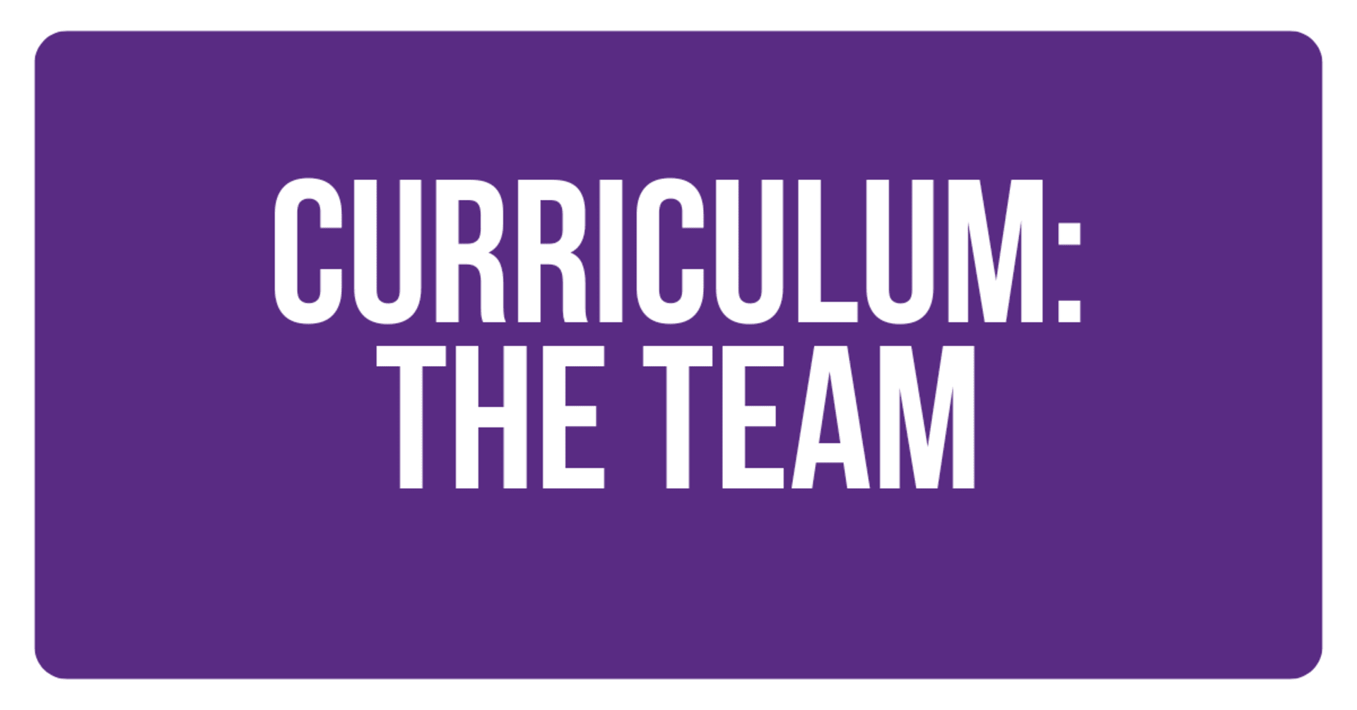the curriculum: the team 