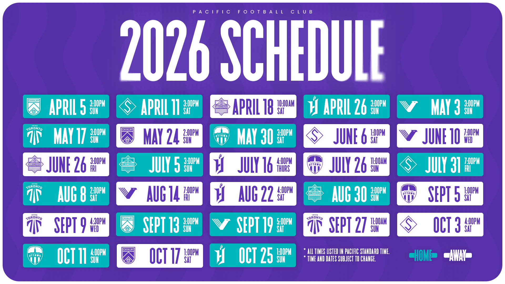 2026 schedule