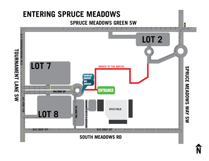Entering Spruce Meadows