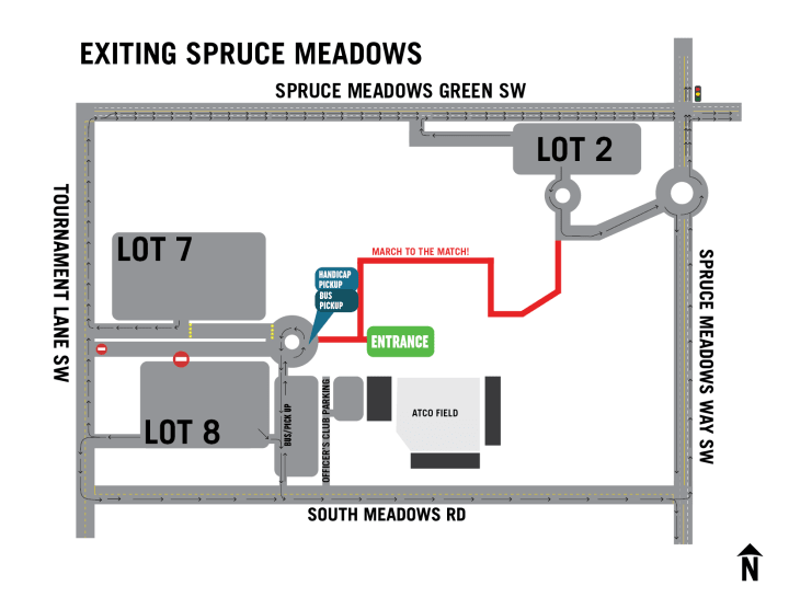 Exiting Spruce Meadows