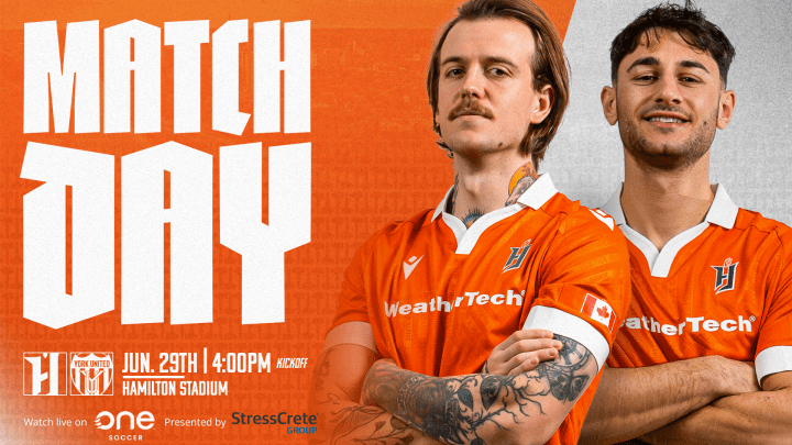 June 8 - Versus Vancouver FC 4:00 PM Hamilton