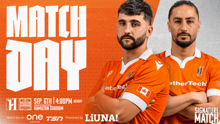 September 6 - Versus HFX Wanderers 4:00 PM Hamilton
