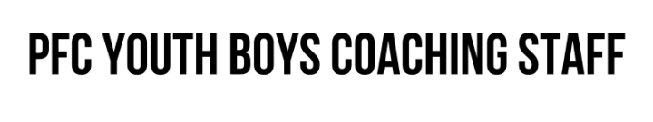 PFC youth boys coaching staff