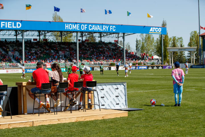 Cavalry FC Pitch Side Tables